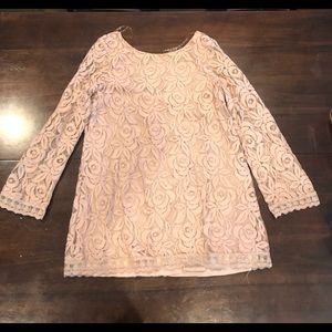 American Rag Elderberry Lace Lined Dress